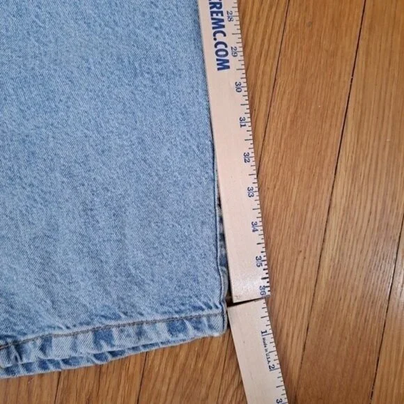 New Zara Women's Size 36 Straight Tapered Denim Jeans Light Wash Cotton Tag - Picture 8 of 12